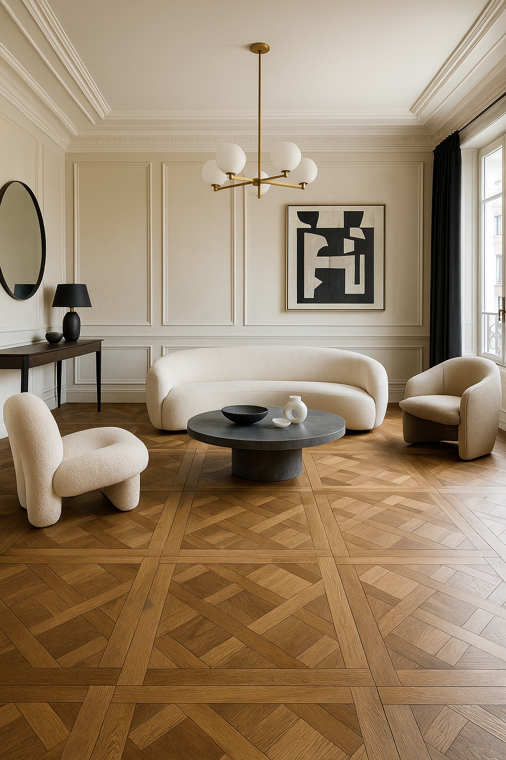 découvrez le charme intemporel des panneaux de parquet de style versailles. apportez une touche d'élégance à votre intérieur avec ce revêtement raffiné, alliant tradition et modernité, pour une atmosphère luxueuse et chaleureuse.
