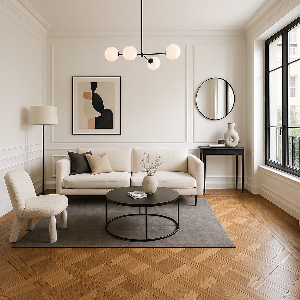 découvrez l'élégance intemporelle des panneaux de parquet de style versailles, un choix parfait pour transformer votre intérieur en un espace raffiné et sophistiqué. explorez les motifs majestueux et la qualité artisanale qui caractérisent ce revêtement incontournable, alliant tradition et modernité.