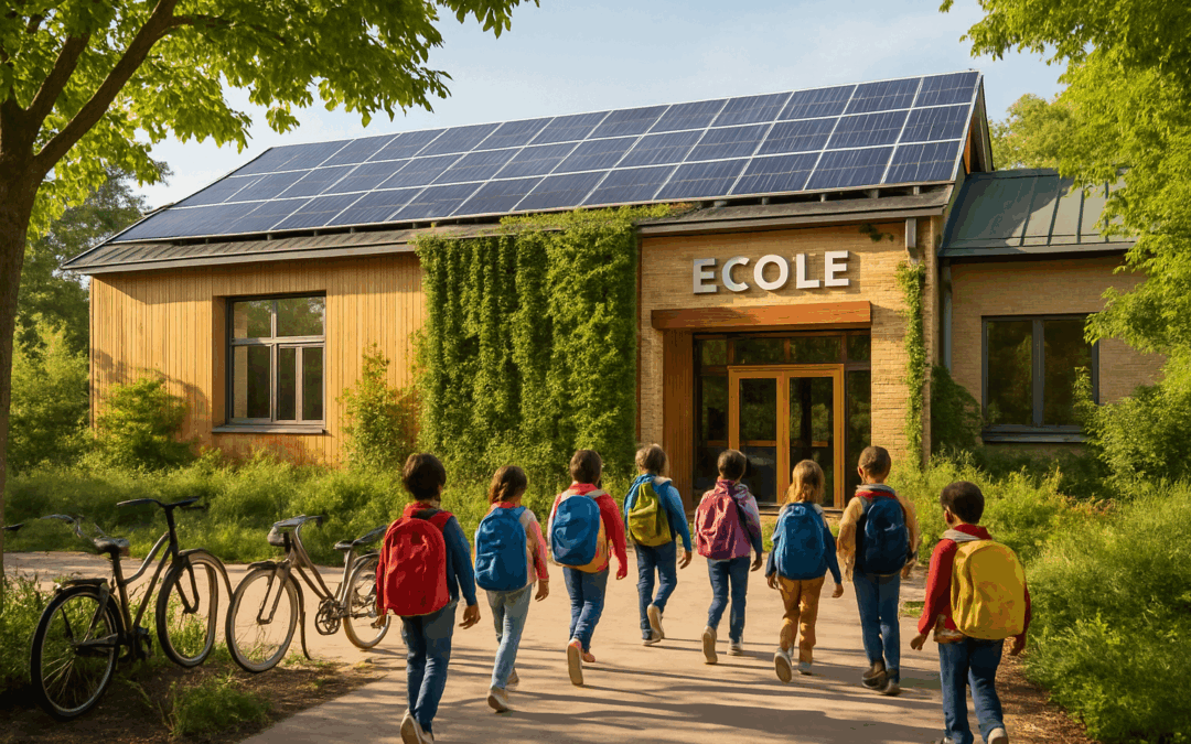 à campsas, la rentrée scolaire se place sous le signe de l'éco-rénovation avec un groupe scolaire modernisé et engagé pour l'environnement, offrant aux élèves un cadre d'apprentissage plus sain et durable.