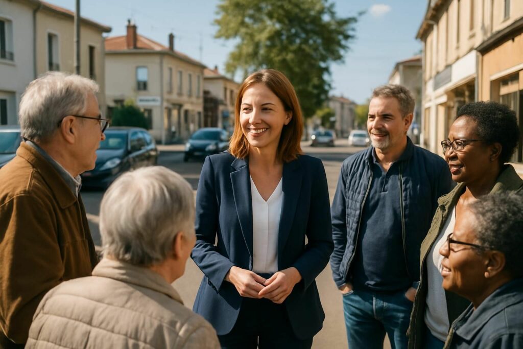 découvrez la visite d'une candidate aux élections métropolitaines à mions ce lundi, un moment clé pour rencontrer les électeurs et échanger sur les enjeux locaux.