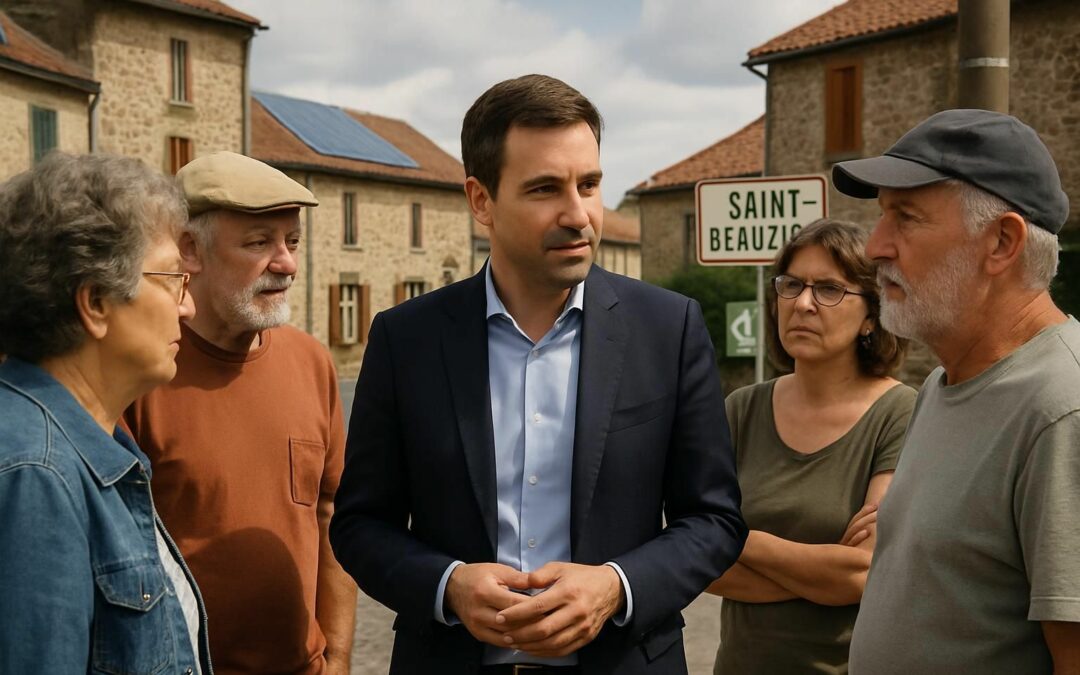 à saint-beauzire, le député julien brugerolles discute des enjeux de l'inflation et de la transition énergétique pour l'avenir de la région.