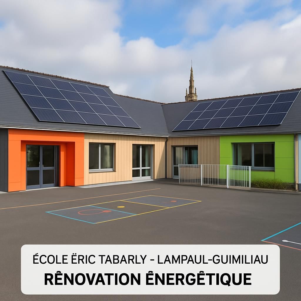 le conseil municipal de lampaul-guimiliau approuve la rénovation énergétique de l’école éric-tabarly afin d'améliorer la performance énergétique et le confort des élèves.