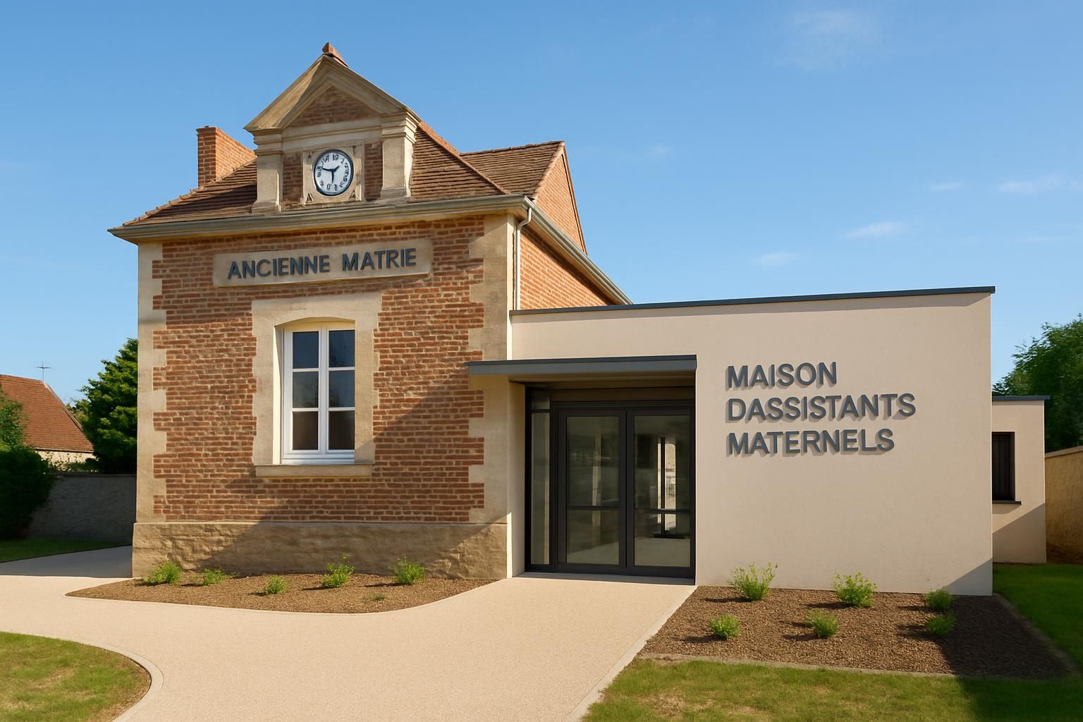 découvrez l'ancienne mairie de mâle transformée en une maison chaleureuse accueillant des assistants maternels pour un accueil de qualité des enfants.