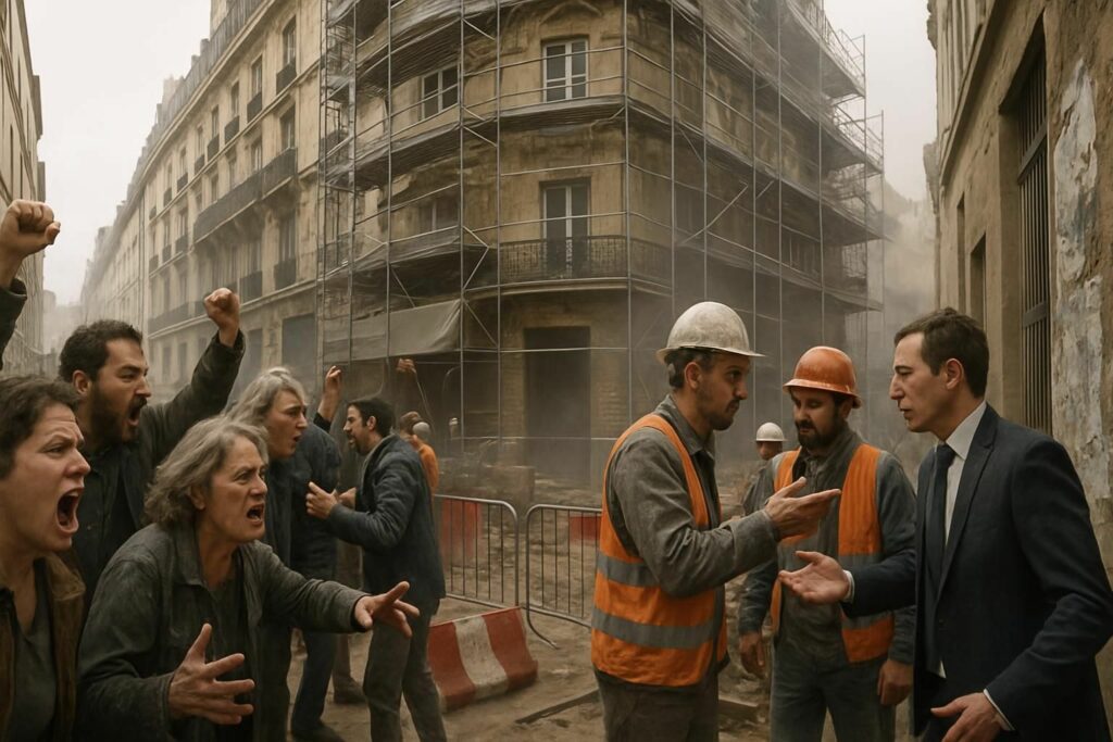 découvrez les tensions et divisions qui émergent à mouchotte autour du projet de rénovation de l'immeuble parisien, entre débats houleux et enjeux locaux.