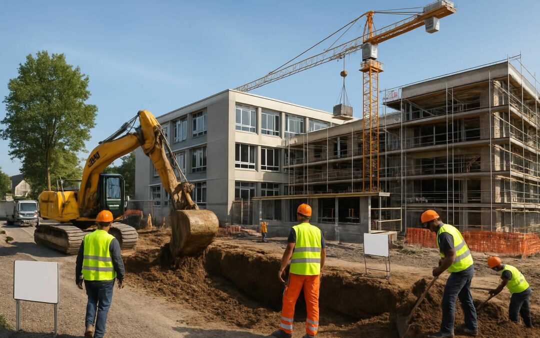 début des travaux importants d'une valeur de 15 millions d'euros dans un collège situé au nord de caen, visant à moderniser les infrastructures et améliorer le cadre d'apprentissage des élèves.