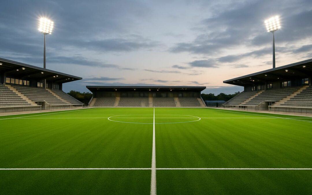 découvrez le stade du val-d'oise métamorphosé avec une nouvelle pelouse synthétique et un éclairage modernisé, offrant un cadre optimal pour les sportifs et les spectateurs.