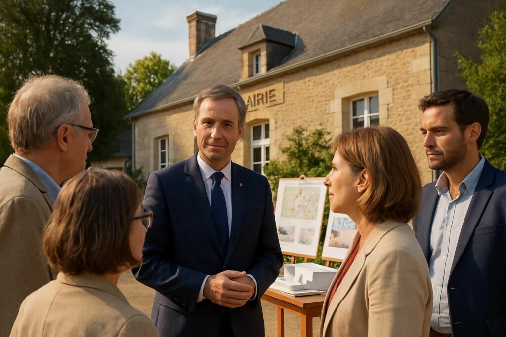 le sous-préfet de mortagne-au-perche visite tourouvre-au-perche pour découvrir les nouveaux projets en cours et échanger avec les acteurs locaux.